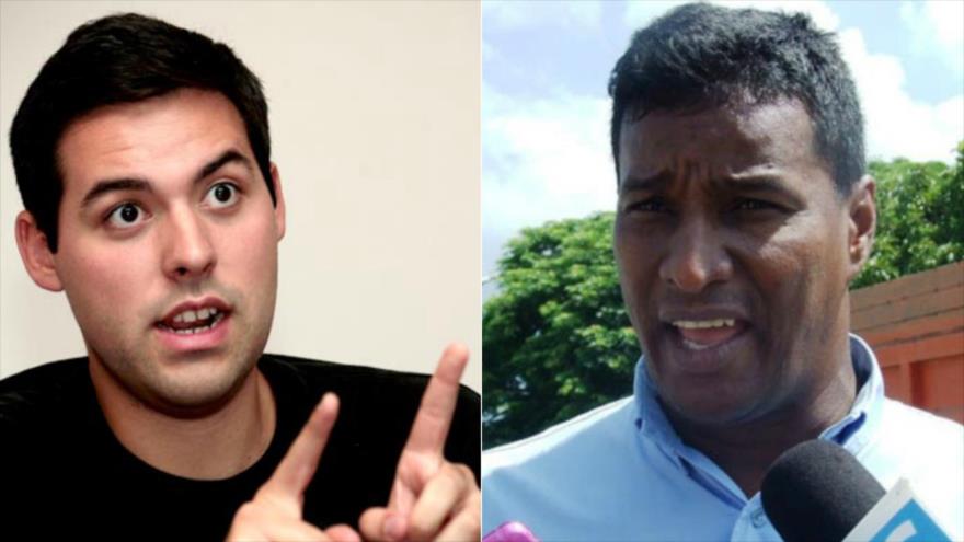 Los opositores venezolanos excarcelados, Yon Goicoechea (izda.) y Delson Guárate.