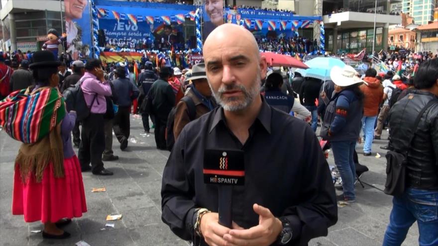 Manifestantes apoyan nueva postulación de Morales
