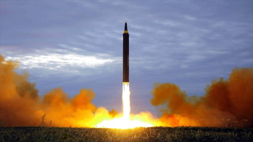Prueba de un misil norcoreano, 29 de agosto de 2017.