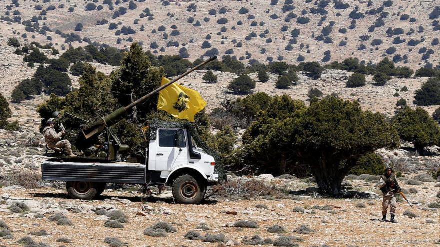 Combatientes del Movimiento de Resistencia Islámica de El Líbano (Hezbolá).