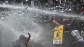 Choques en protesta anti-Trump dejan 16 heridos en Filipinas