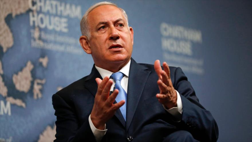 El primer ministro israelí, Benyamin Netanyahu, asiste a una reunión de Chatham House, en Londres, 3 de noviembre de 2017.
