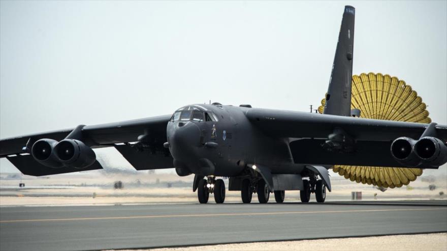 Un caza estratégico nuclear estadounidense B-52 Stratofortress.