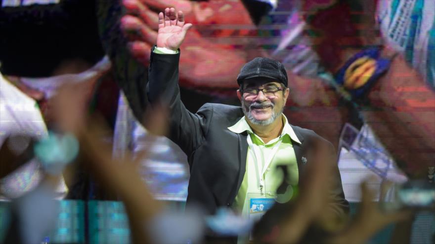 El líder de la Fuerza Alternativa Revolucionaria del Común (FARC), Rodrigo Londoño Echeverry, 27 de agosto de 2017.