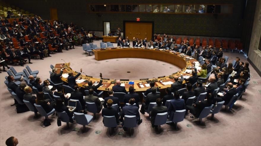 Una sesión del Consejo de Seguridad de la ONU sobre ataques químicos en Siria, 24 de octubre de 2017.