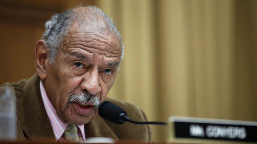 Legislador demócrata por Michigan del Congreso de Estados Unidos, John Conyers.