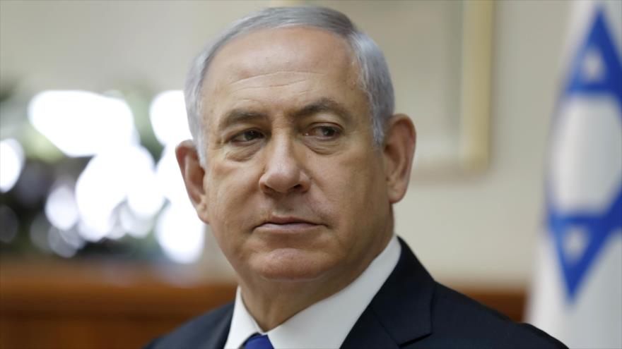 El primer ministro de Israel, Benyamin Netanyahu, durante una reunión con otras autoridades, 12 de noviembre de 2017.