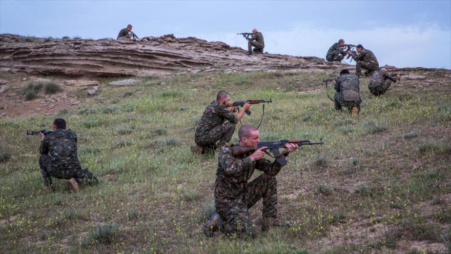 Las fuerzas de las YPG, desplegadas en el noreste de Siria, 30 de abril de 2015.