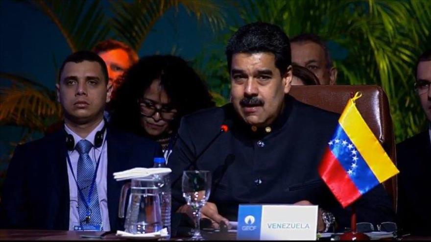 El presidente de Venezuela, Nicolás Maduro, formuladas en el IV Foro de Países Exportadores de Gas (FPEG), en Bolivia, 24 de noviembre de 2017.