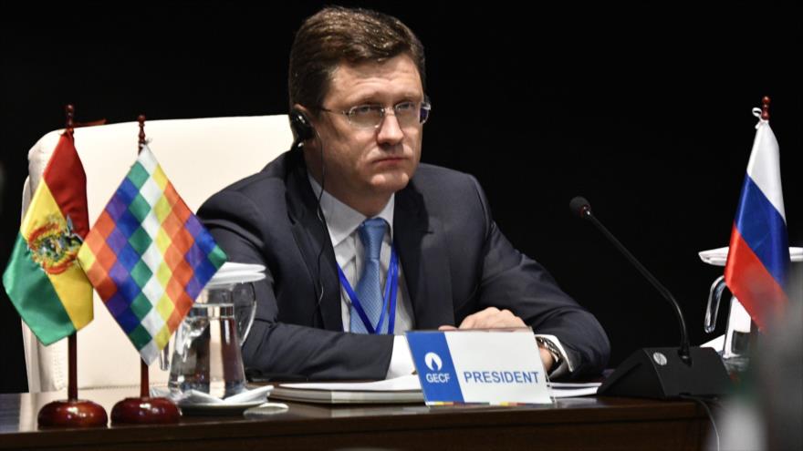 El ministro de Energía ruso, Alexander Nóvak, en el IV Foro de Países Exportadores de Gas (FPEG) en Bolivia, 22 de noviembre de 2017.