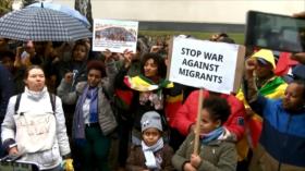 Protestan en Europa contra la trata de esclavos en Libia