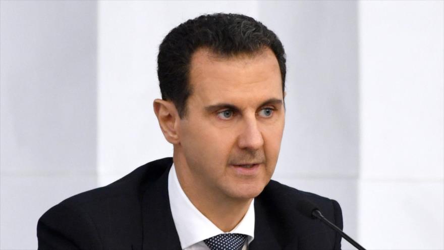 El presidente sirio, Bashar al-Asad, ofrece un discurso en Damasco, 14 de noviembre de 2017.