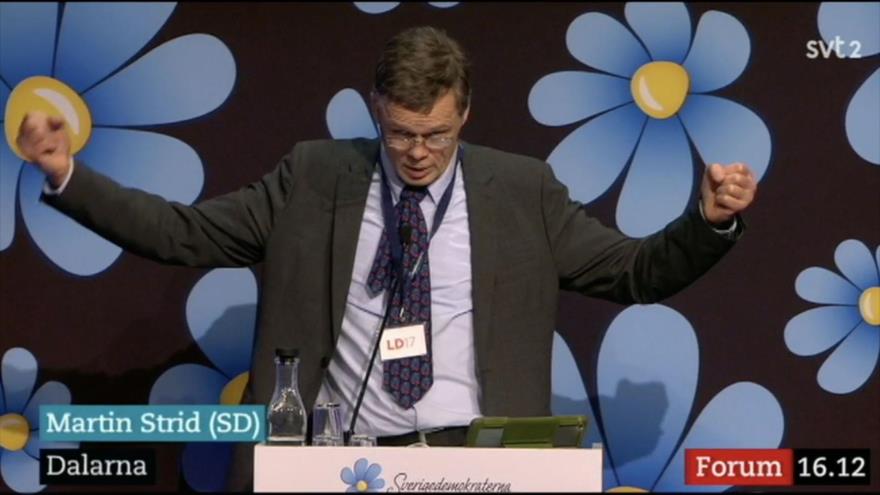 Martin Strid, político sueco del partido antiimigrante Demócratas Suecos.
