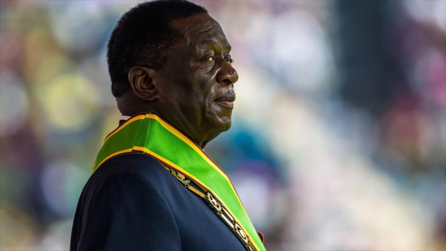 El presidente de Zimbabue, Emmerson Mnangagwa, Harare, capital, 24 de noviembre de 2017.