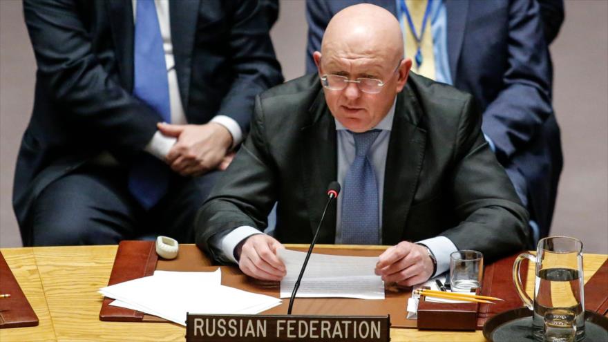 El representante permanente de Rusia ante la Organización de las Naciones Unidas (ONU), Vasili Nebenzia, 29 de noviembre de 2017.