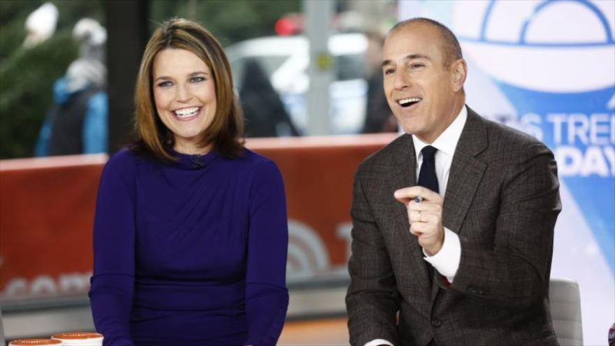 Matt Lauer (dcha.), famoso presentador de la cadena estadounidense NBC y del programa Today.
