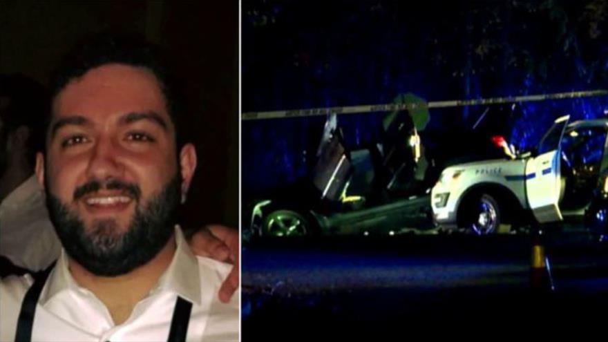 Lugar en el que policías del estado de Virginia hieren al estadounidense de origen iraní Biyan Qeisar tras una persecución, 17 de noviembre de 2017.