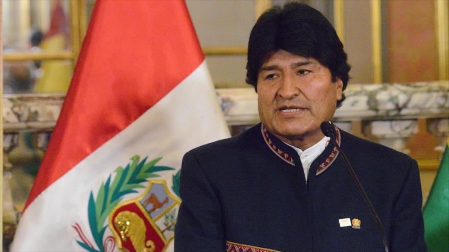 El presidente de Bolivia, Evo Morales, en el palacio presidencial peruano, Lima (capital), 1 de septiembre de 2017.