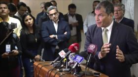 Correa alerta de que la democracia en Ecuador está en peligro