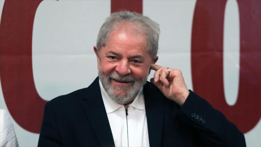 El expresidente de Brasil Luiz Inácio Lula da Silva durante un seminario en Brasilia, 9 de octubre de 2017.