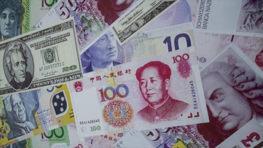 El yuan chino y otras monedas del mundo.