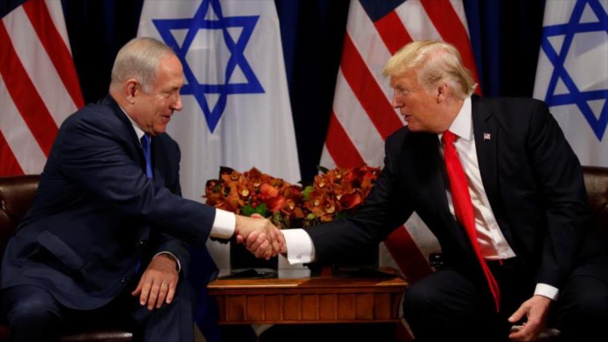 Presidente de EE.UU., Donald Trump (dcha.), y el primer ministro israelí, Benyamin Netanyahu, en una reunión en Nueva York, 18 de septiembre de 2017.