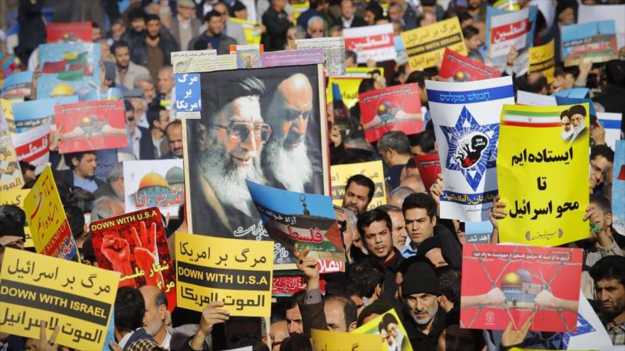 Miles de iraníes repudian decisión de EEUU sobre Al-Quds