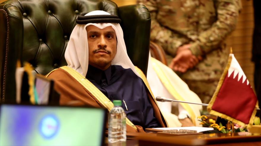 El ministro de Exteriores catarí, sheij Mohamad bin Abdulrahman Al Zani, en la cumbre del Consejo de Cooperación del Golfo, 4 de diciembre de 2017.