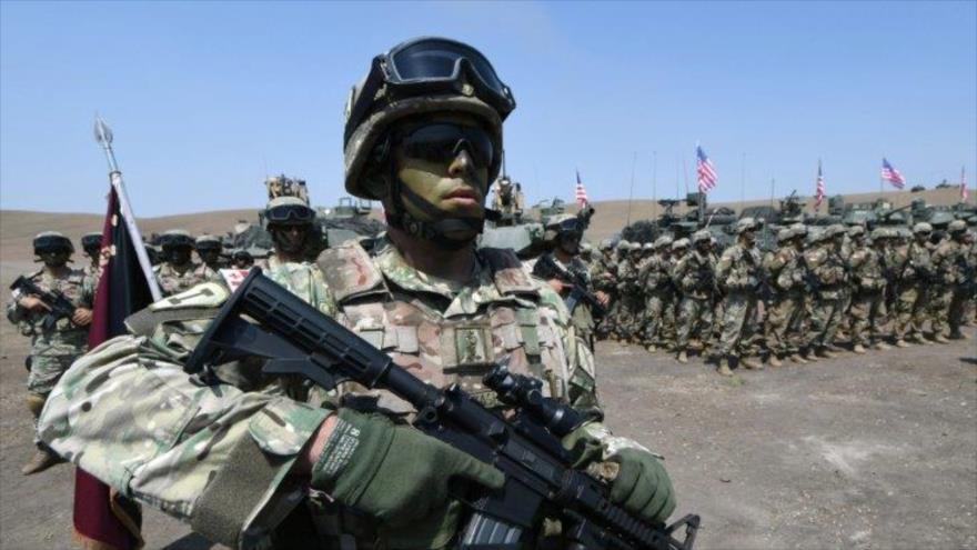 Soldados de Fuerzas Armadas de Estados Unidos durante una maniobra militar.