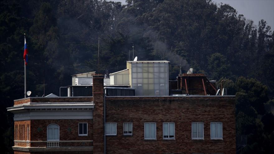 El consulado de Rusia en San Francisco, Estados Unidos, 1 de septiembre de 2017.