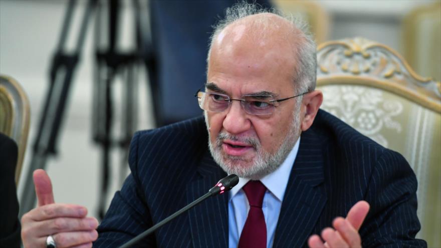 El ministro de Asuntos Exteriores de Irak, Ibrahim al-Yafari, en una reunión en Moscú, capital rusa, 23 de octubre de 2017.