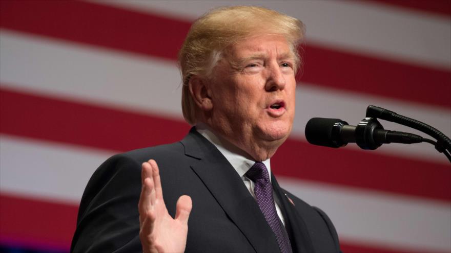 El presidente estadounidense Donald Trump presenta la nueva Estrategia de Seguridad Nacional de EEUU, 18 de diciembre de 2017.