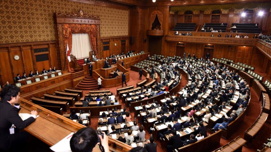 Una sesión del Parlamento japonés, Tokio (capital), 14 de junio de 2017.