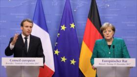 Macron y Merkel abogan por la vía del diálogo en Ucrania ‎