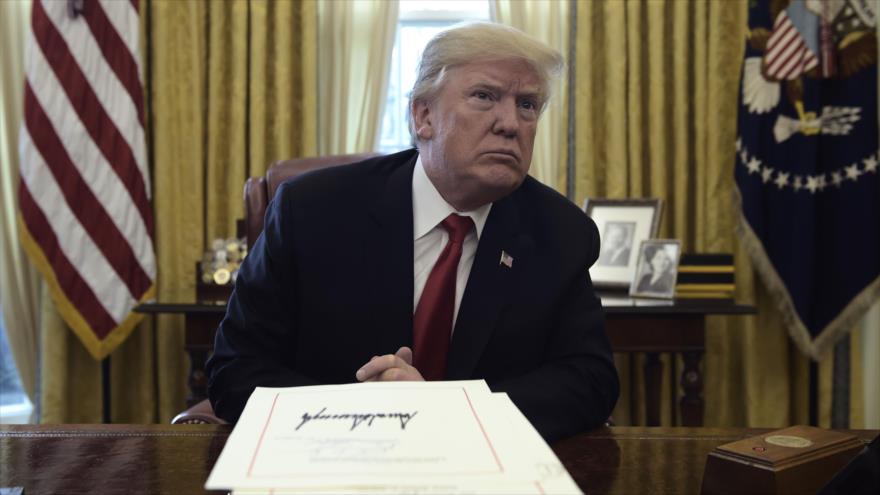 El presidente de EE.UU., Donald Trump, en el Despacho Oval de la Casa Blanca, Washington D.C., 22 de diciembre de 2017.