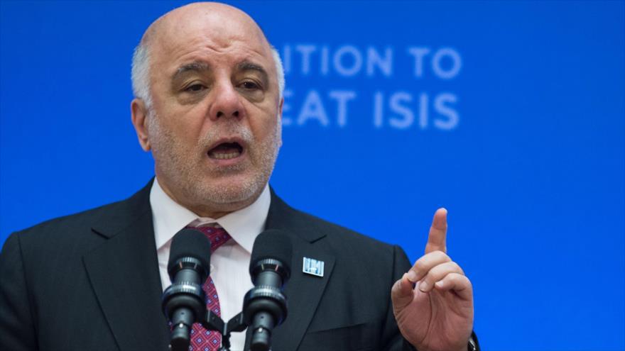 El primer ministro iraquí, Haidar al-Abadi, habla en un acto en Washington, EE.UU., 22 de marzo de 2017.