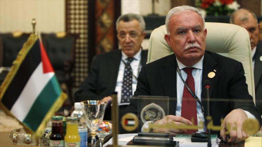 El canciller palestino, Riad al-Maliki.