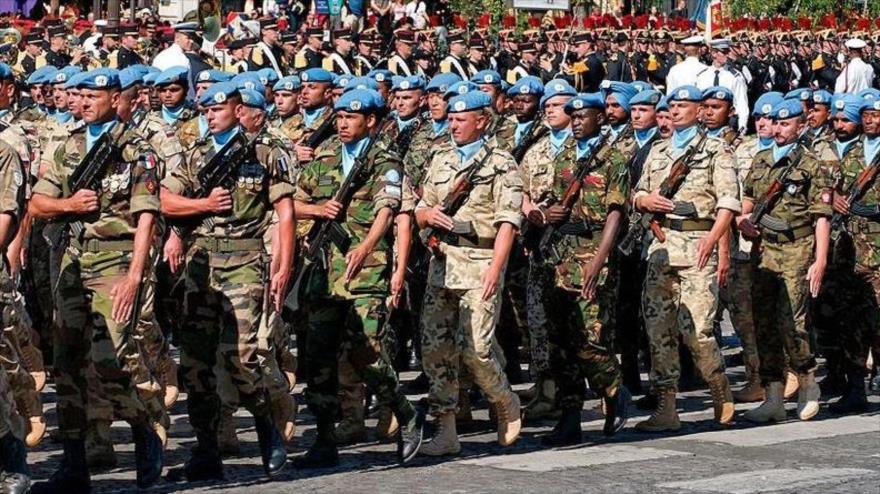 Soldados de la misión de paz de la Organización de las Naciones Unidas (ONU). 