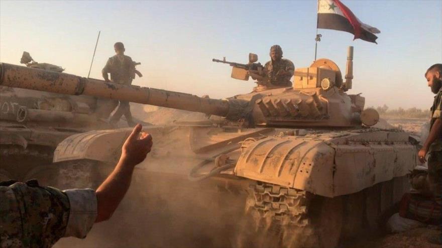 Las Fuerzas Tigres del Ejército sirio en una operación cerca de Abu Kamal.