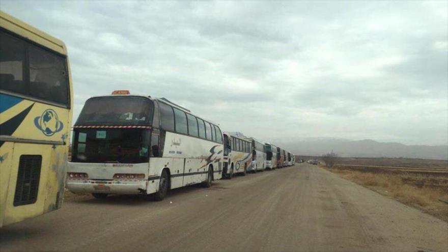 Vídeo: Terroristas de Al-Nusra evacuan Guta Occidental