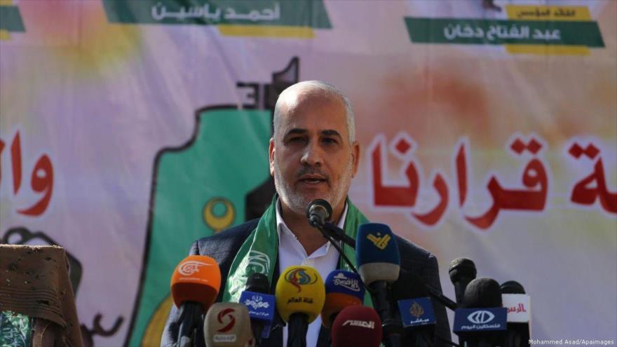 El portavoz del Movimiento de Resistencia Islámica de Palestina (HAMAS), Fawzi Barhum.