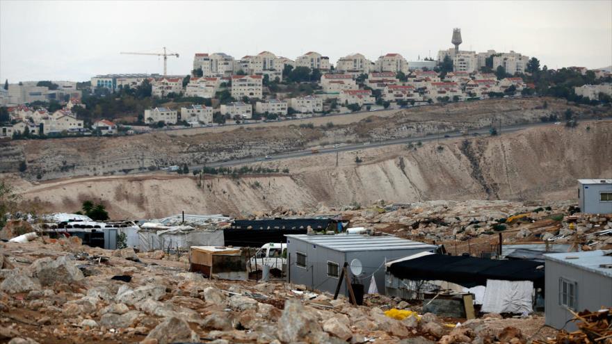 Vista general del campamento beduino Jabal al-Baba, cerca del asentamiento israelí de Maale Adumim, en la ocupada Cisjordania, 23 de noviembre de 2017.