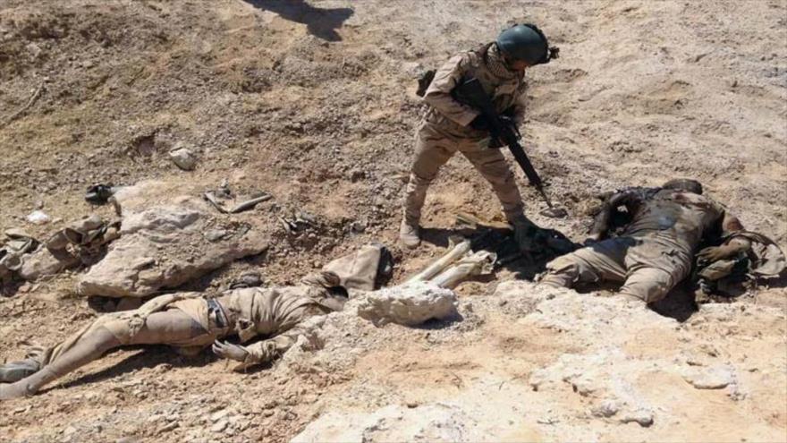 Terroristas del grupo EIIL (Daesh, en árabe) muertos a manos de las fuerzas de seguridad iraquíes.