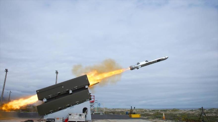 Una unidad de la versión naval del sistema de defensa antiaérea Barak 8, fabricado por el régimen de Israel y desarrollado con La India.