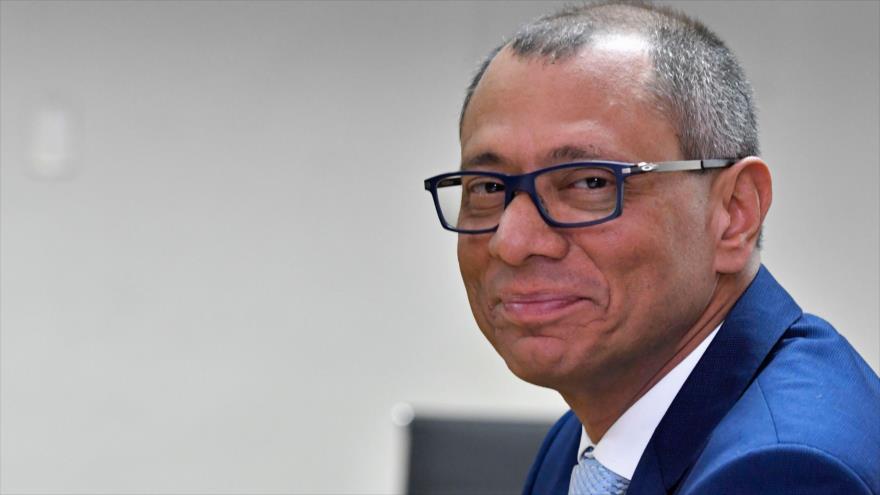 El vicepresidente ecuatoriano, Jorge Glas, en la Corte Nacional de Justicia durante la audiencia de habeas corpus, 15 de octubre de 2017.