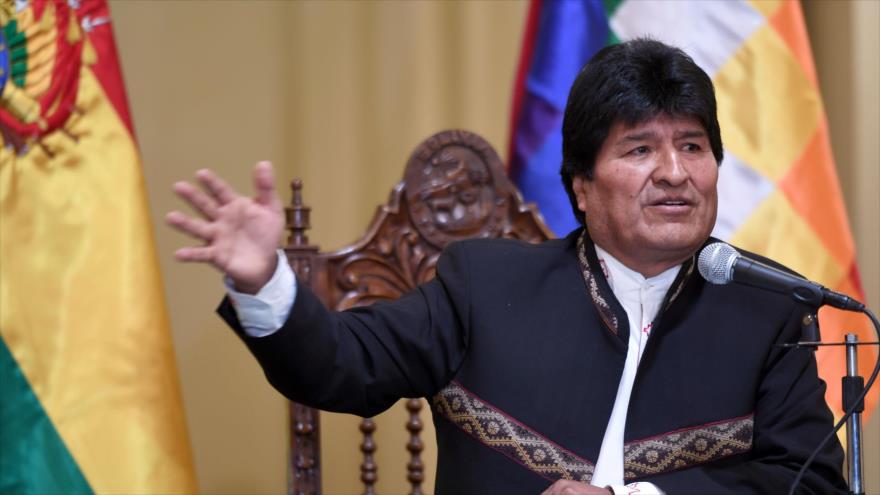 El presidente de Bolivia, Evo Morales, ofrece una conferencia de prensa, La Paz, 2 de enero de 2018.