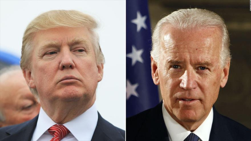 El presidente de EE.UU., Donald Trump (izda.), y el exvicepresidente estadounidense Joe Biden.