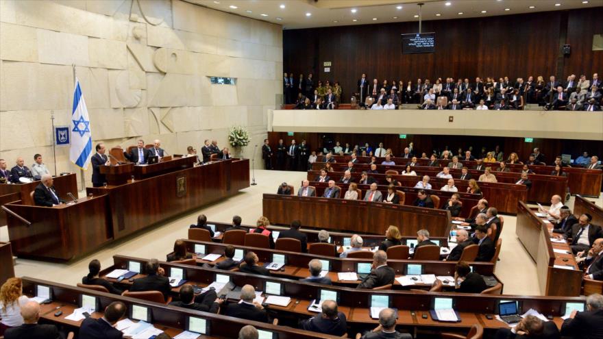 Una sesión del parlamento del régimen de Tel Aviv.