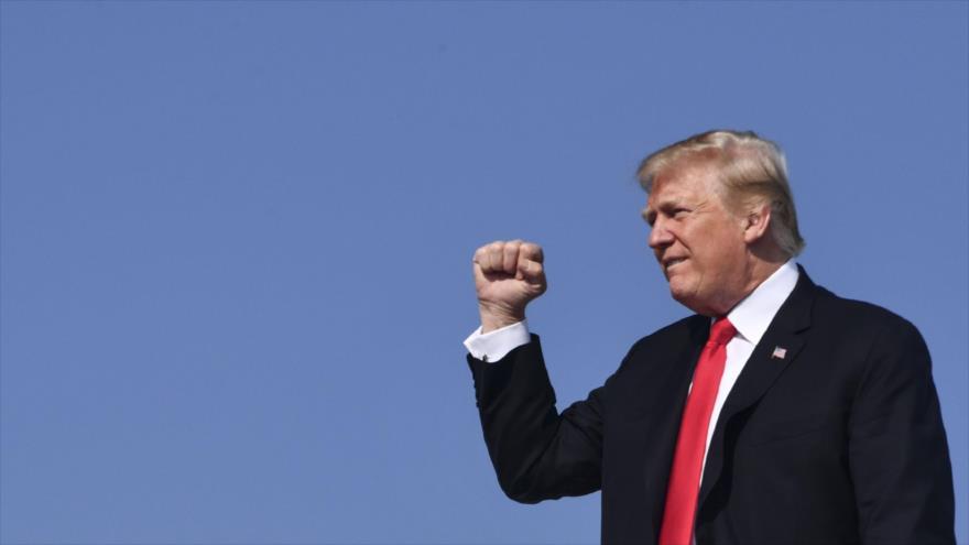 El presidente de EEUU, Donald Trump, a su llegada a Florida (sureste), 22 de diciembre de 2017.