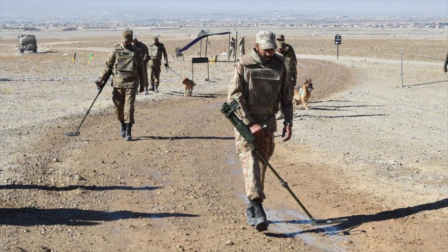 Las fuerzas antinarcóticas paquistaníes desplegadas en la ciudad de Quetta, 12 de diciembre de 2017.